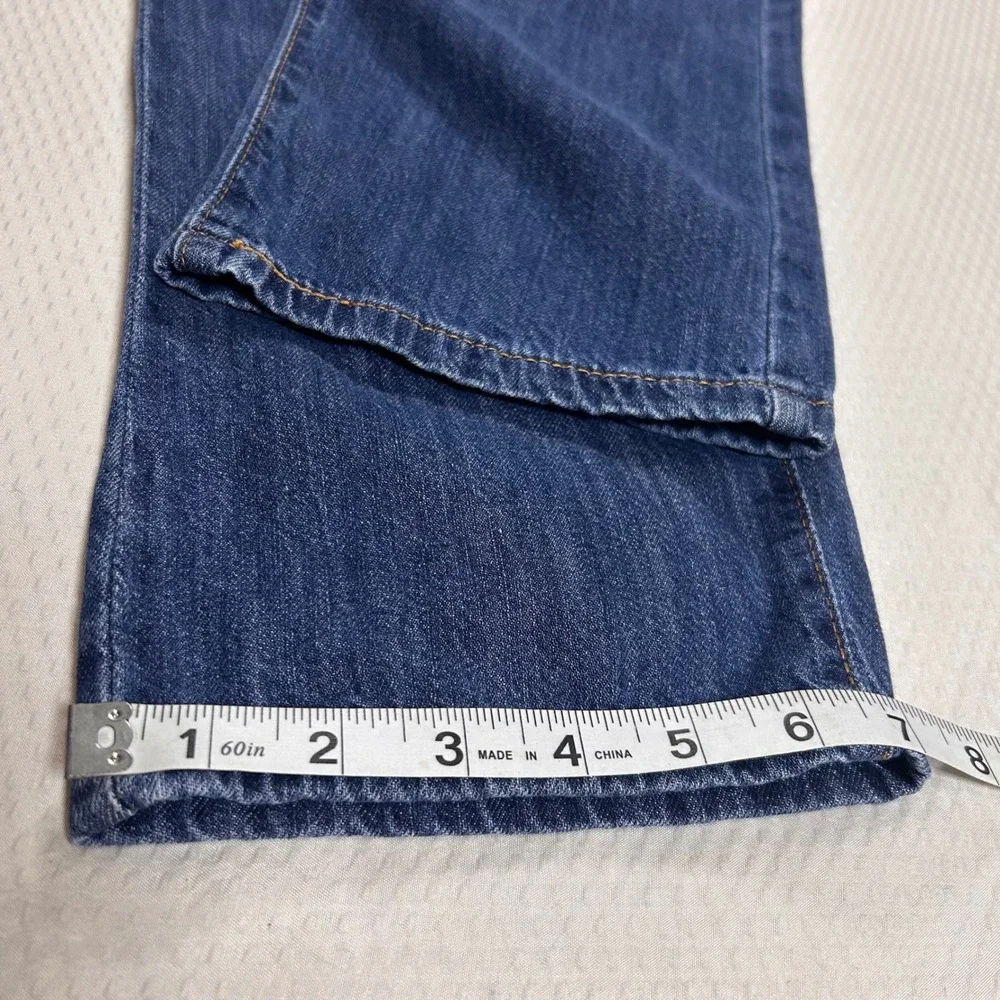 Levis‎ Middy Straight Jeans Womens 32 Cotton Dark Wash Blue Mid Rise Denim